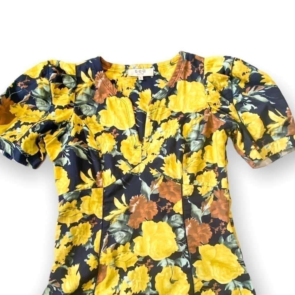 Sea New York Ella Puff Sleeve Dress, Size 4 - Picture 10 of 14